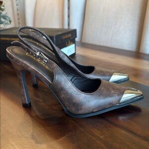 LULUS - ❤️Elegant Brown Slingback Heels